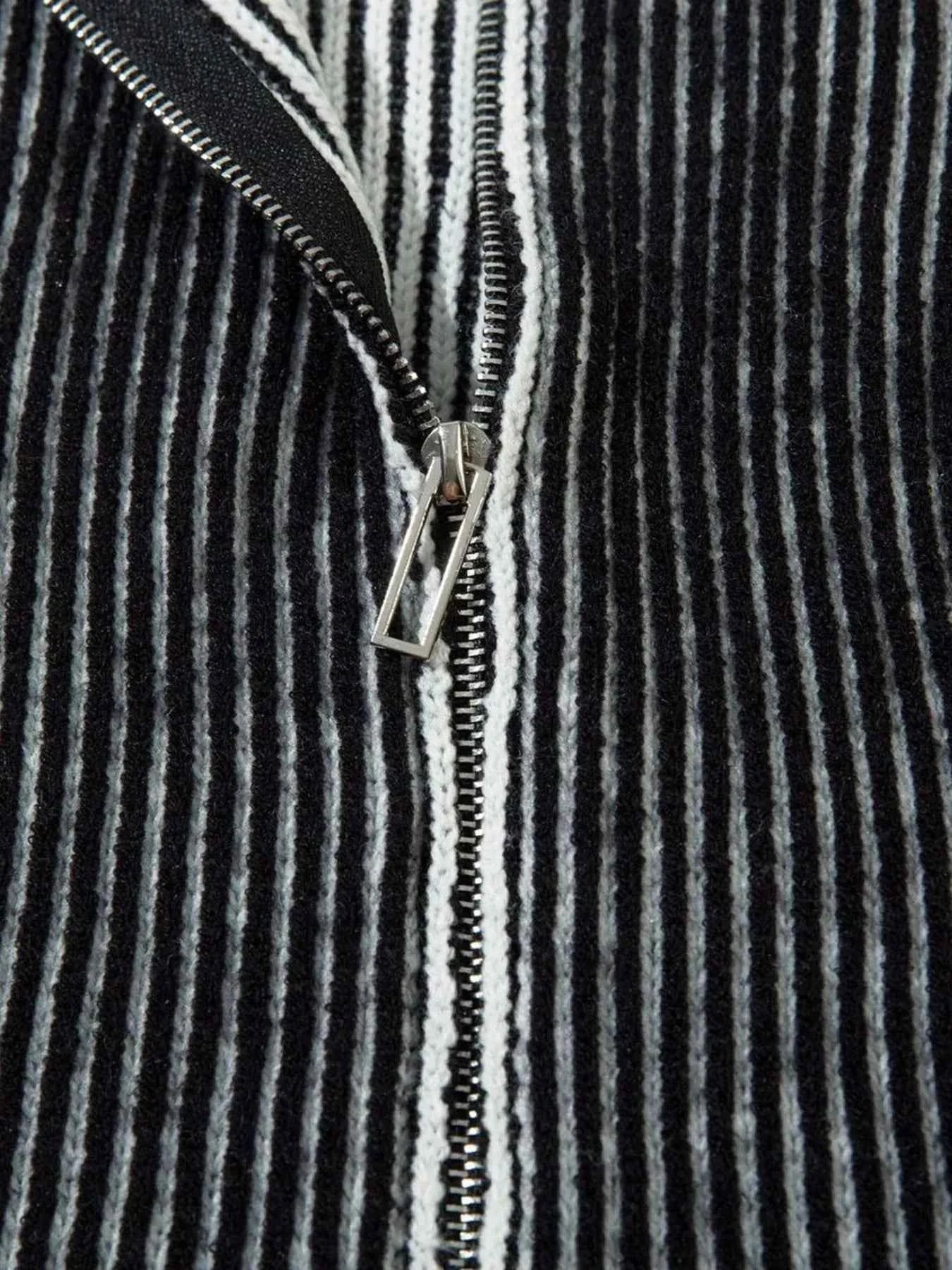 Men's Ribbed Zip-Up Cardigan